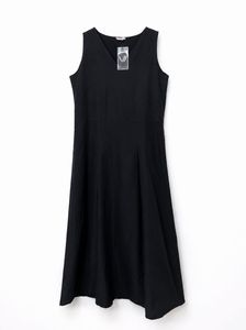 Classic Black Sleeveless V-Neck Dress