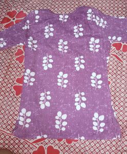 Purple Printed Kurta