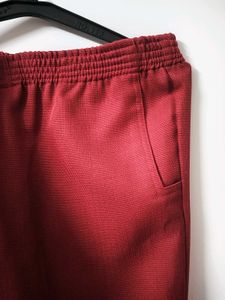 Classic Red Straight Leg Trousers