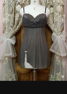 Sheer Babydoll Lingerie with Lace Detail