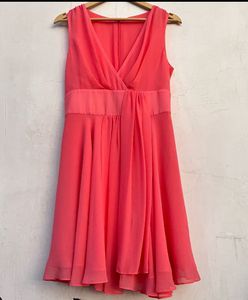 Coral Chiffon Party Dress