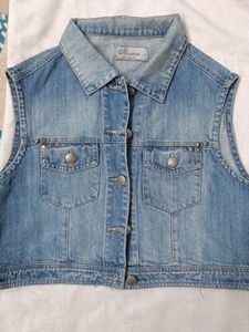 Hand-Painted Denim Vest