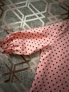 Peach Polka Dot Top