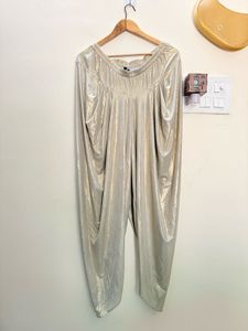Shimmering Metallic Dhoti Pants