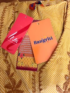 Yellow Embroidered Kurta and Palazzo Set
