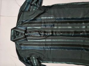 Men's Striped Cotton Blend Shirt