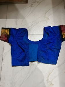 Vibrant Royal Blue Saree(with blouse)