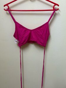 Hot Pink String Bikini Top