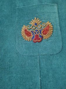 Green Embroidered Ethnic Jacket