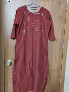 Maroon handwork kurti