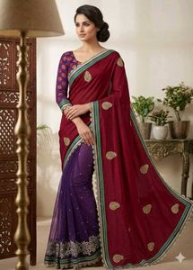 Beautiful Maroon Saree