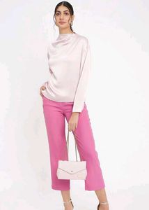 MADAME Pink Regular Fit Top