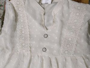 Elegant White Lace Detail Top