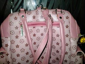 Chic Pink Monogram Shoulder Bag