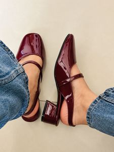 Red Patent Leather Tassel Loafers