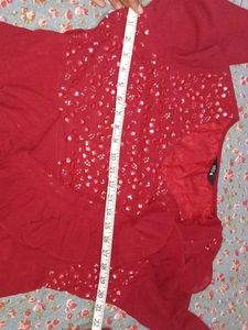 Maroon Ethnic Gown with Embellishments