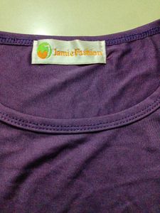 Purple Long Sleeve Bodysuit Free Size Xs-S-M