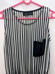 Striped Black Dress