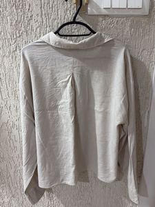 Casual Linen Blend Button-Up Shirt