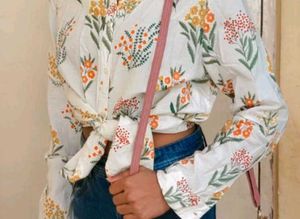 Floral Print Button-Up Shirt