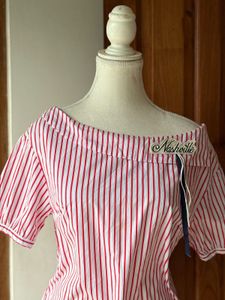 Chic Striped Off-Shoulder Top