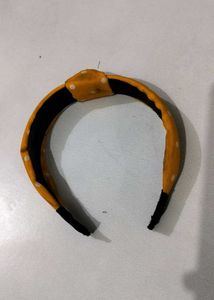women hair band yellow colour