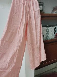 136.Pink Polka Dot Palazzo Pants