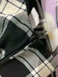 Checked Black Dress