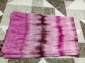 Pink Tie-Dye Saree