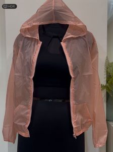 Peach Hooded Rain Jacket