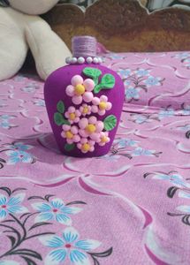 Handmade Purple Flower Decorative Vase