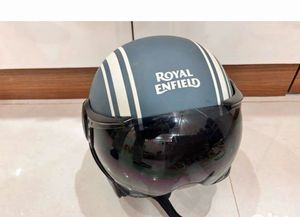 Royal Enfield Grey Helmet with Visor