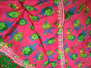 2, Green Floral Dress Material both