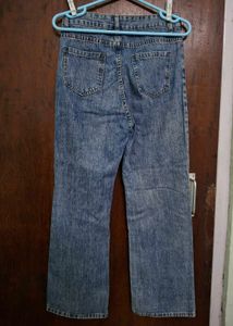 Womens Light Wash Wide Leg Jeans