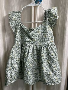 Floral Print Ruffle Sleeve Top