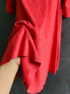 Vibrant Red A-Line Dress