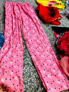Pink Printed Pajama Pants