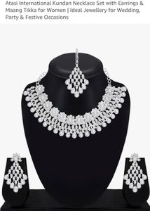Kundan diamond Necklace Set with Earrings & Maang