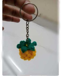 Handmade Crochet Pineapple Keychain