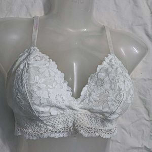 White⭐34.C  Lace Bralette