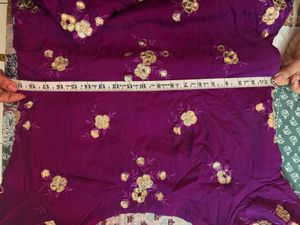 Elegant Purple chinoun kurta set with dupatta