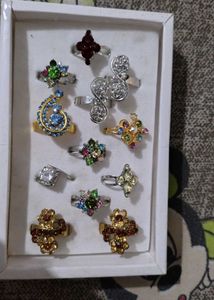 Set of 10 Fashion Rings
