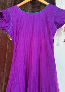 women’s purple Anarkali style gown