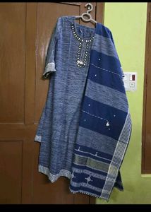Blue Embroidered Kurta Set