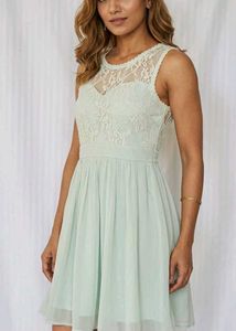 Mint Green Lace Detail Dress