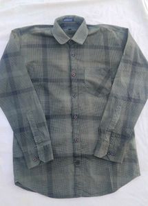premium Olive Green Casual checked Shirt