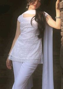 y2k Elegant White Kurta Set