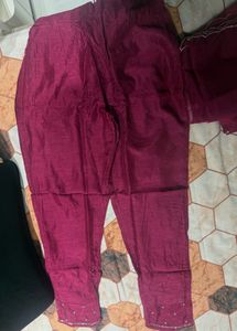 Embroidered Pink Kurta set
