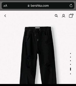 Acid wash Charcoal denim jogger
