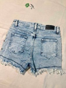 Distressed Denim Shorts